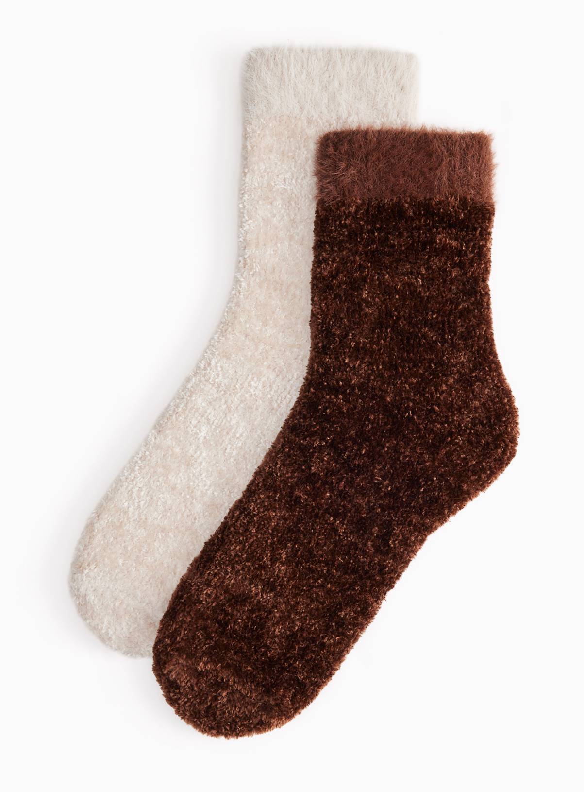 Chenille Ankle Socks 2 Pack 4-8 - Image 1